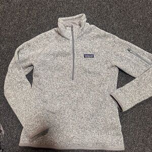 Patagonia Heathered Gray Quarter-Zip Fleece